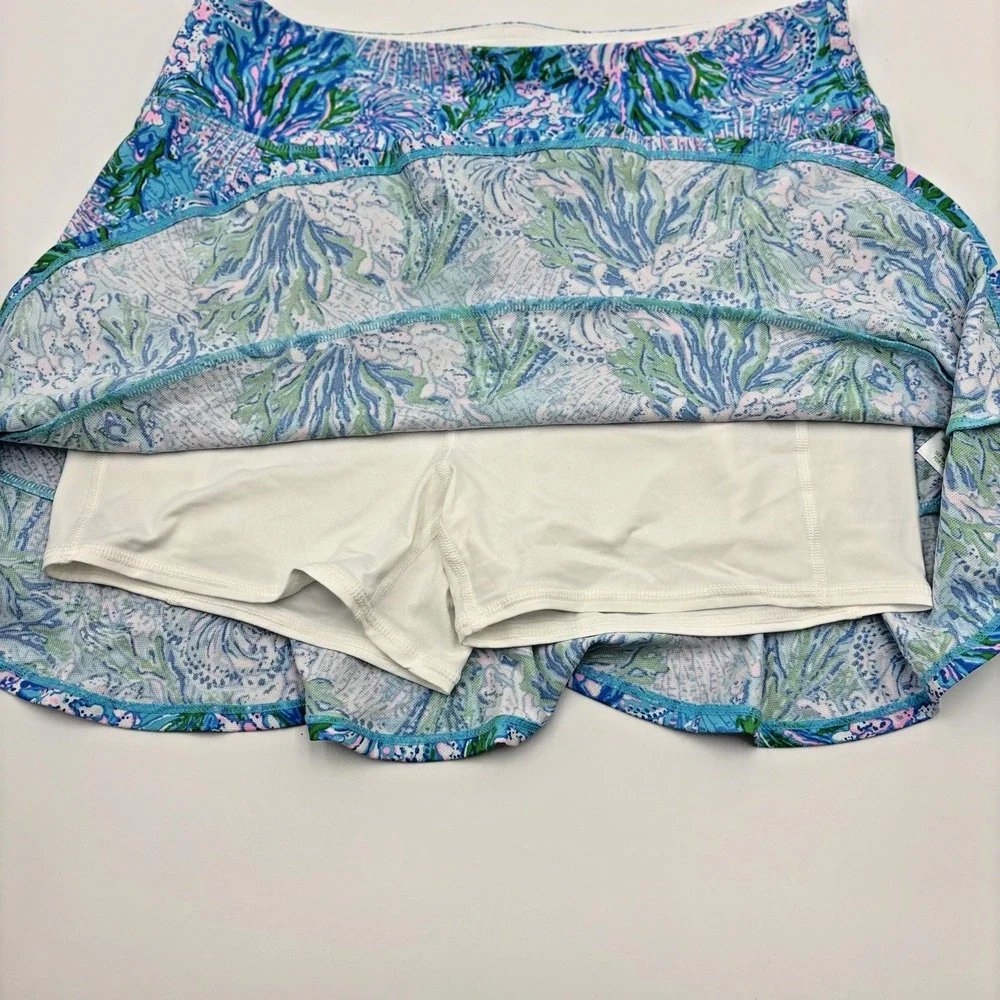Lilly‎ Pulitzer Zadora High Rise Skort Women's M Las Olas Aqua UPF 50 NWT Blue - Picture 4 of 12